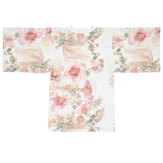 Floral Watercolor Kimono Robe