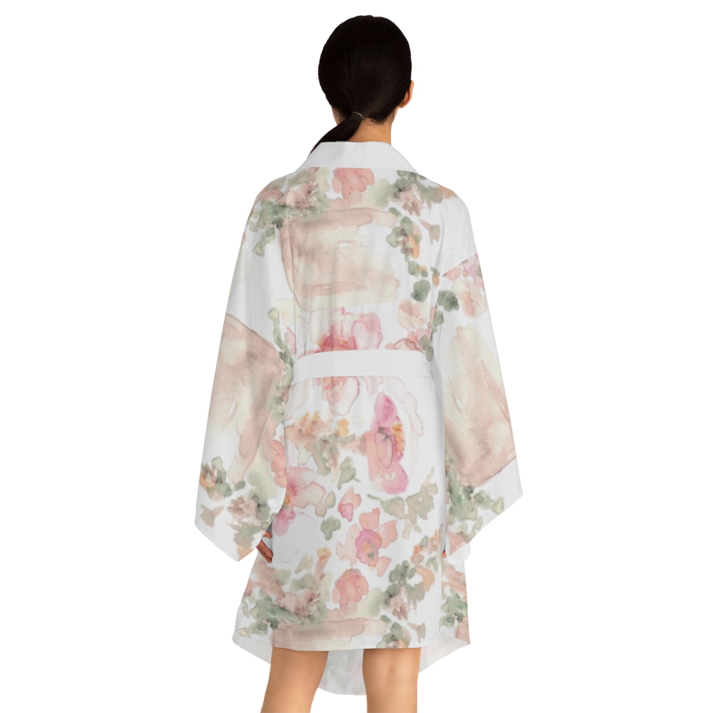 Floral Watercolor Kimono Robe