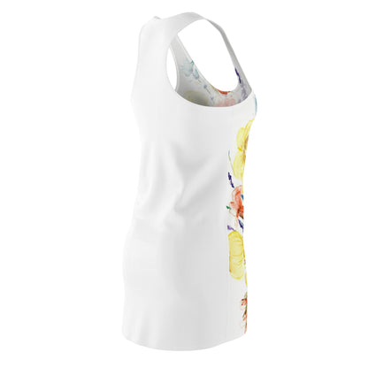 Floral Watercolor Racerback Dress — Yellow Bouquet All-Over Print