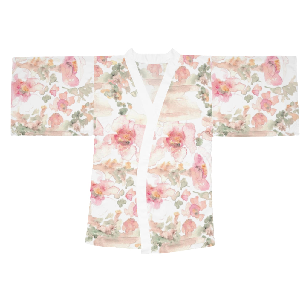 Floral Watercolor Kimono Robe