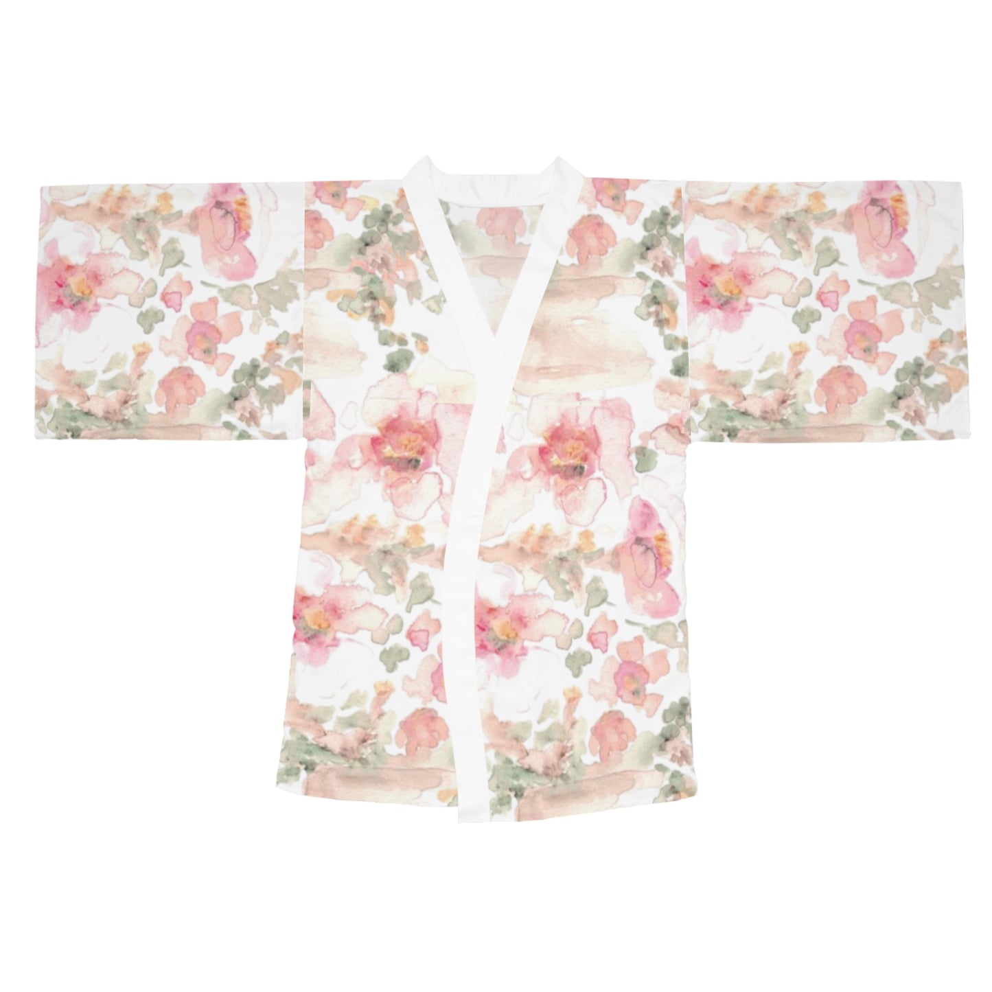 Floral Watercolor Kimono Robe