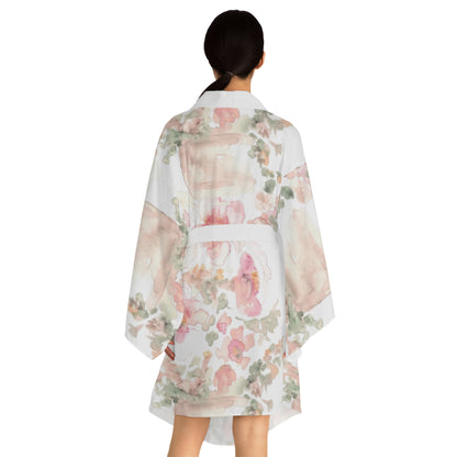 Floral Watercolor Kimono Robe